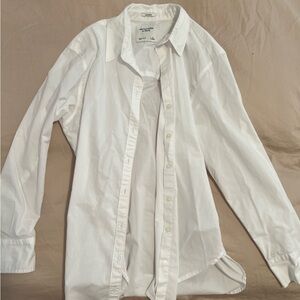 Abercrombie white button down shirt